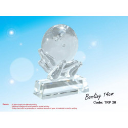 TRP 20 Bowling 14cm Crystal Trophy